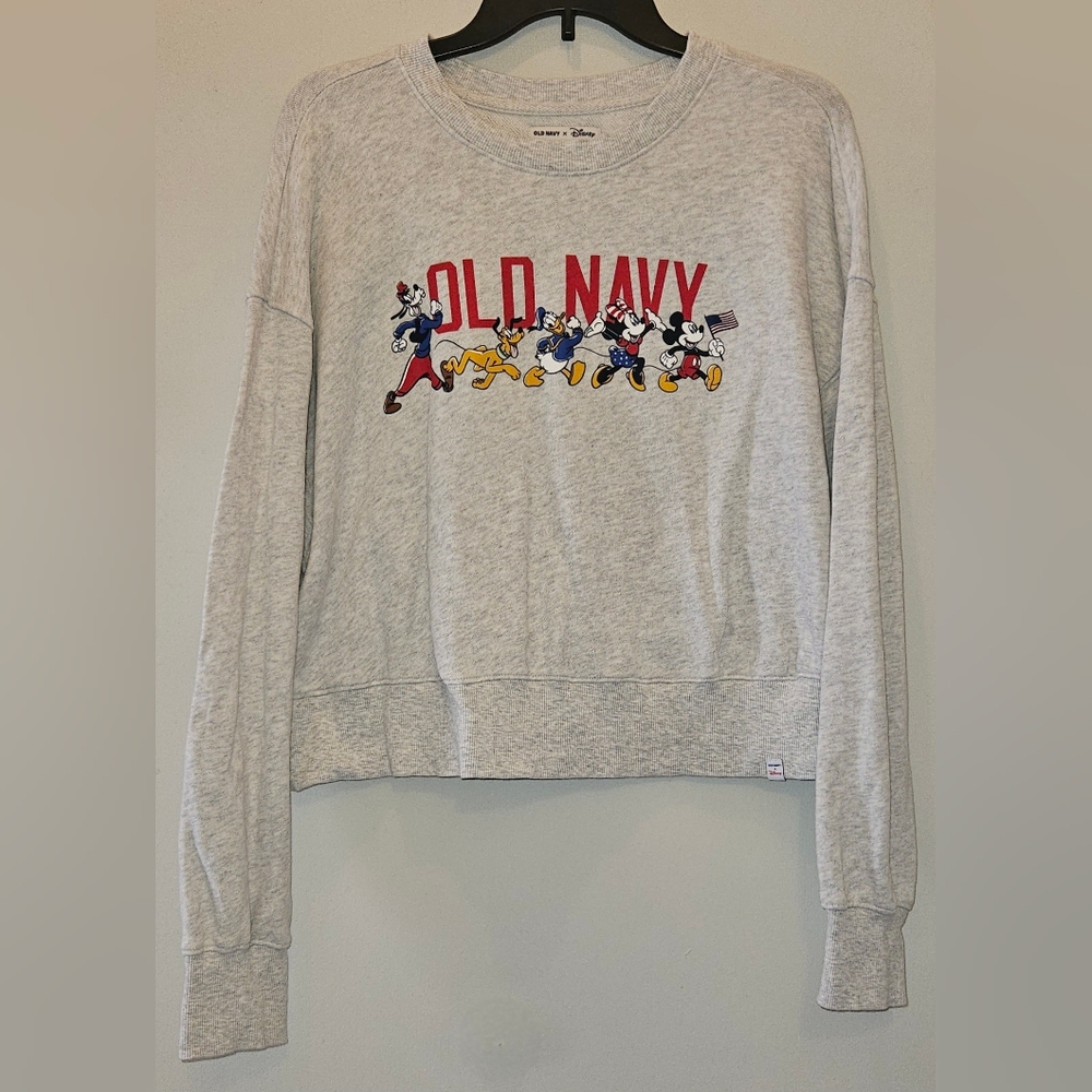 Old Navy Light Gray Disney Character Sweatshirt